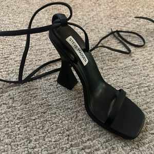 Steve Madden Black Strappy Heels